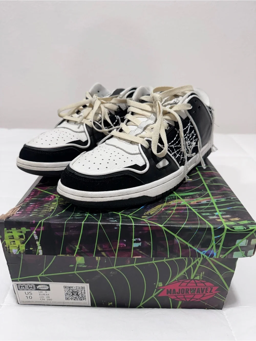 Black and White Men’s Sneakers - Classic Two-Tone Style